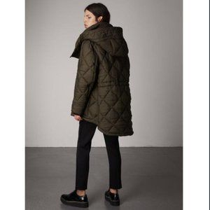 Detachable Hood Quilted Oversized Jacket